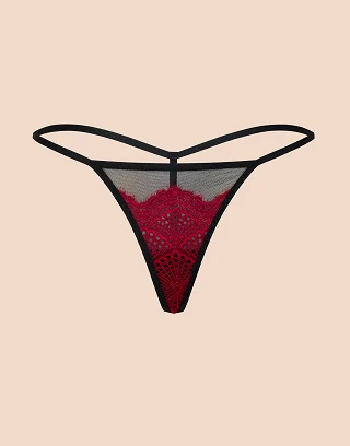 Charliee G-String Dark Red panty bundle Still 1