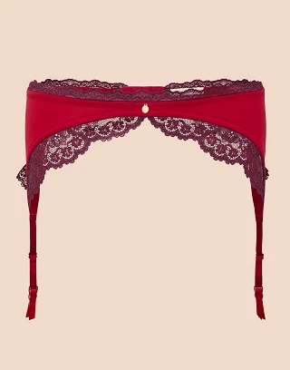 Taissa Dark Red lingerie bundle Still 1