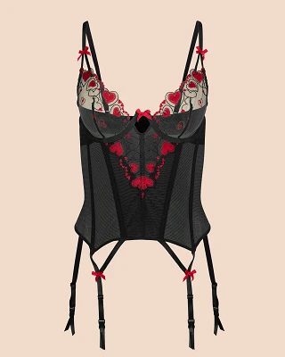 Lovette Black 2 Unlined corset bundle Still 1
