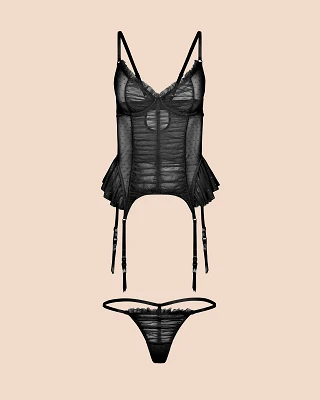 Nayley Black 2 Unlined corset bundle Still 2