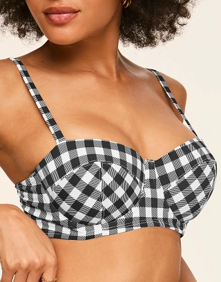 Vivien Plaid Black 2 Contour swimwear bundle Model 1