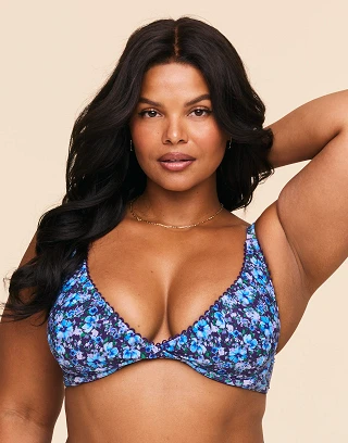Pilar Floral Purple 2 Contour swimwear bundle Model 2