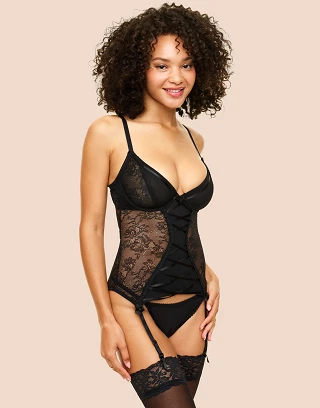 Andra Black 2 Unlined corset bundle Model 1