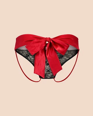 Amaya Crotchless Dark Red panty bundle Still 2