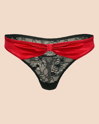 Eira Thong Dark Red panty bundle Still 2