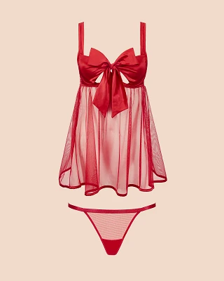 Bessima B1 Dark Red Unlined lingerie bundle Still 2