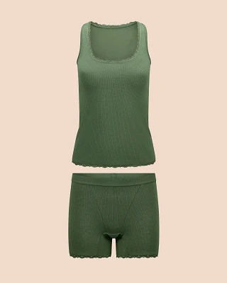 Tayler Dark Green sleepwear bundle Still 2