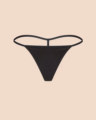 Jersey G-String Black panty bundle Still 2