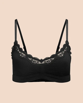Jersey Triangle Black Unlined bra bundle Still 2