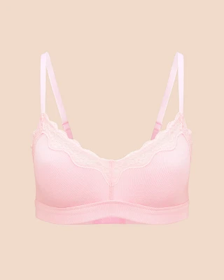 Jersey Triangle Light Pink Unlined bra bundle Still 2