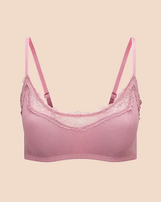 Rib Wireless Scoop Medium Purple Unlined bra bundle Still 2