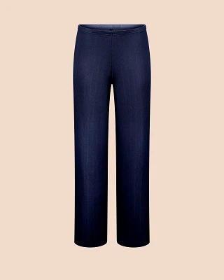Pointelle Pant Dark Blue lounge bundle Still 2