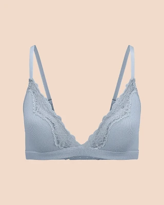 Rib Wireless Triangle Light Blue Unlined bra bundle Still 2