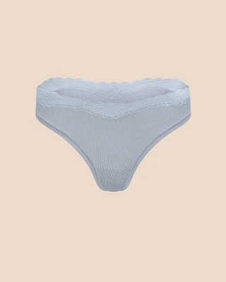 Rib Thong Light Blue panty bundle Still 2
