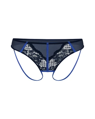 Chevelle Crotchless Dark Blue panty bundle Still 1