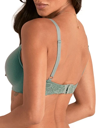 Harlowe Medium Green 2 Contour bra bundle Model 2