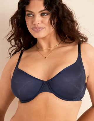 Hariette Dark Blue 2 Unlined bra bundle Model 2