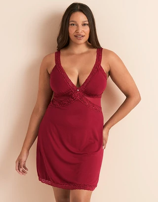 Primrose B1 Dark Red Plus sleepwear bundle Model 2