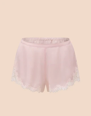 Vegan Silk Short Light Pink sleepwear bundle Still 2