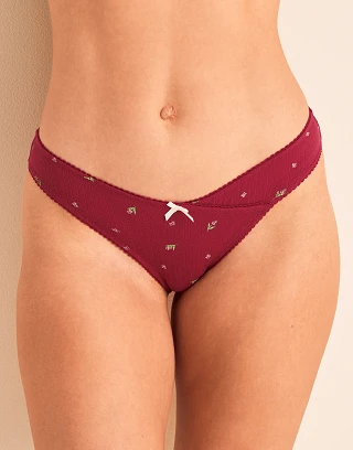 Minah B1 Bikini Floral Red panty bundle Model 1