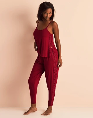 Marsha Dark Red sleepwear bundle Model 1