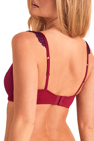 Taissa Dark Red 2 Contour bra bundle Model 2