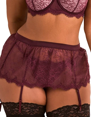 Karah Dark Purple lingerie bundle Model 1