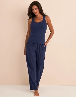 Kirsten Dark Blue Lined lounge bundle Model 1
