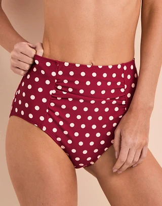 Shelbie B1 Dot Red swimwear bundle Model 1