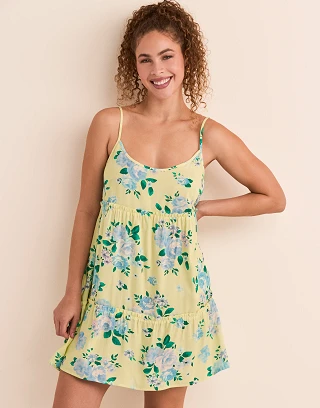 Dove Floral Yellow sleepwear bundle Model 1