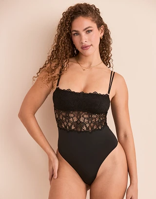 Summer Black Lined lingerie bundle Model 1