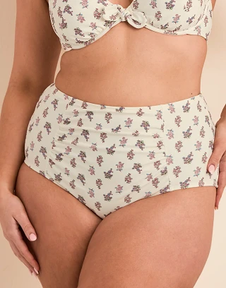 Shelbie B1 Floral Beige swimwear bundle Model 2