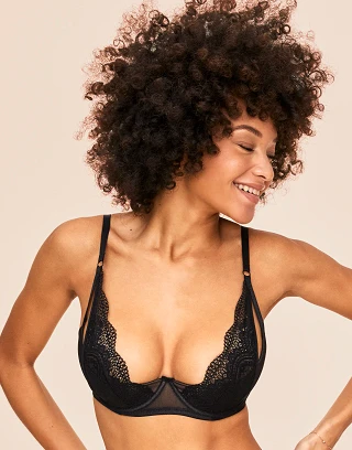 Kaia Black 2 Unlined bra bundle Model 1