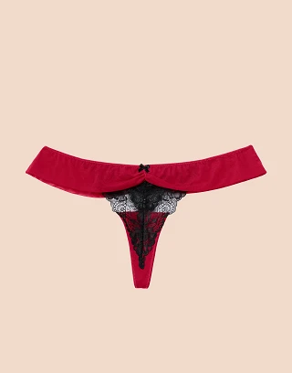 Clairabella Thong Dark Red panty bundle Still 2