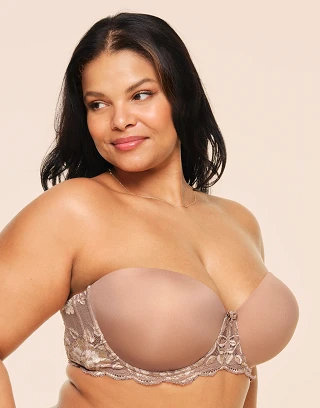 Lyza Medium Beige 2 Push Up bra bundle Model 2