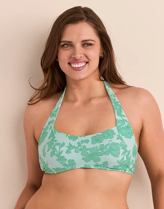 Perry Floral Green 2 Contour swimwear bundle Model 2