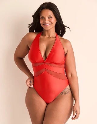 Rikki Dark Orange Contour swimwear bundle Model 2