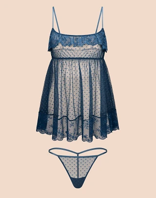 Audrey Dark Blue Unlined lingerie bundle Still 2