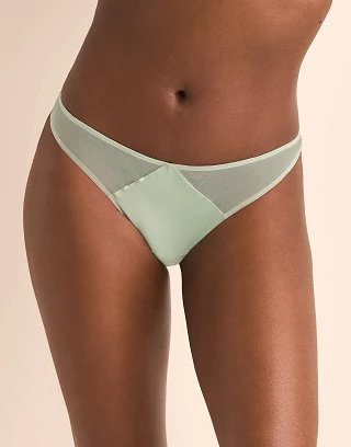 Brittani Thong Medium Green panty bundle Model 1