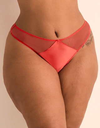 Brittani Thong Dark Orange panty bundle Model 1