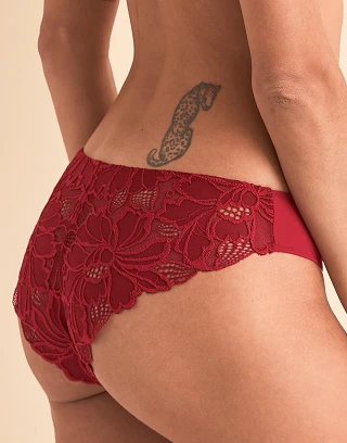 Teagan B1 Bikini Dark Red panty bundle Model 1