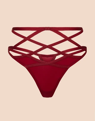 Arla Thong Dark Red 2 panty bundle Still 2