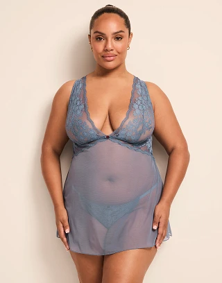 Nedda Dark Blue Unlined lingerie bundle Model 2