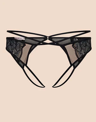 Saveria Crotchless Black panty bundle Still 2