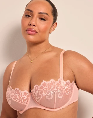 Whispering Peach Naima Unlined Bra Model 2