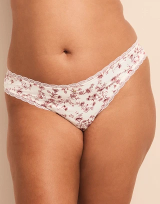 Elsie Bikini Floral Pink panty bundle Model 1