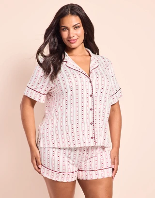 Jane1 C1 Heart Beige sleepwear bundle Model 2