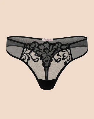 Jet Black Naima Thong Panty Still 2