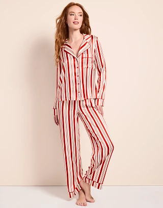 Raven Stripe Red sleepwear bundle Model 1
