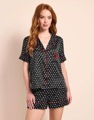 Trisha Dot Black sleepwear bundle Model 1